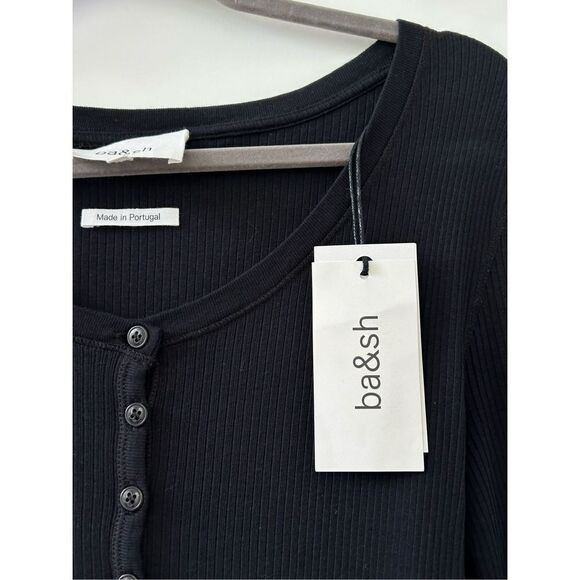 ba&sh Taylor Long Sleeve Bodycon Dress Women's Black Size Small - Picture 4 of 5